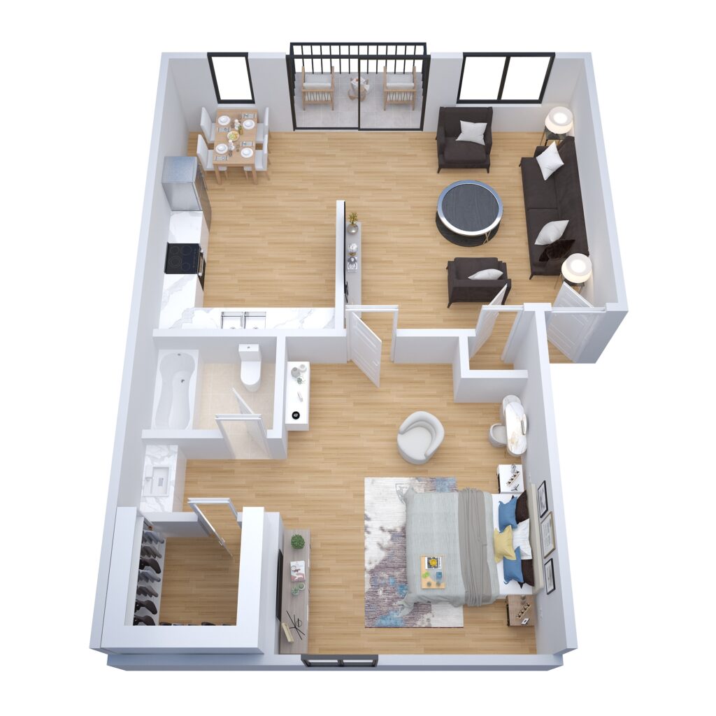 Avalon 1 Bed Floor Plan